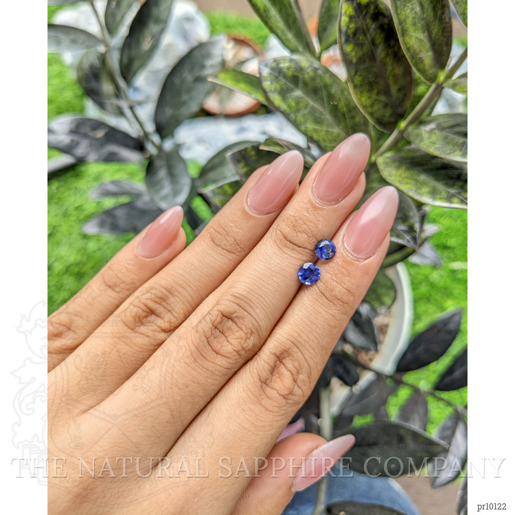1.67 Ct.Tw. Blue Sapphire Pair from Ceylon (Sri Lanka)