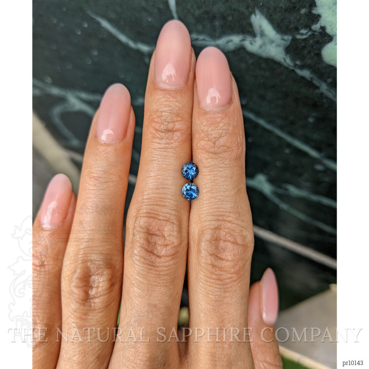 0.87 Ct.Tw. Green Sapphire Pair from India