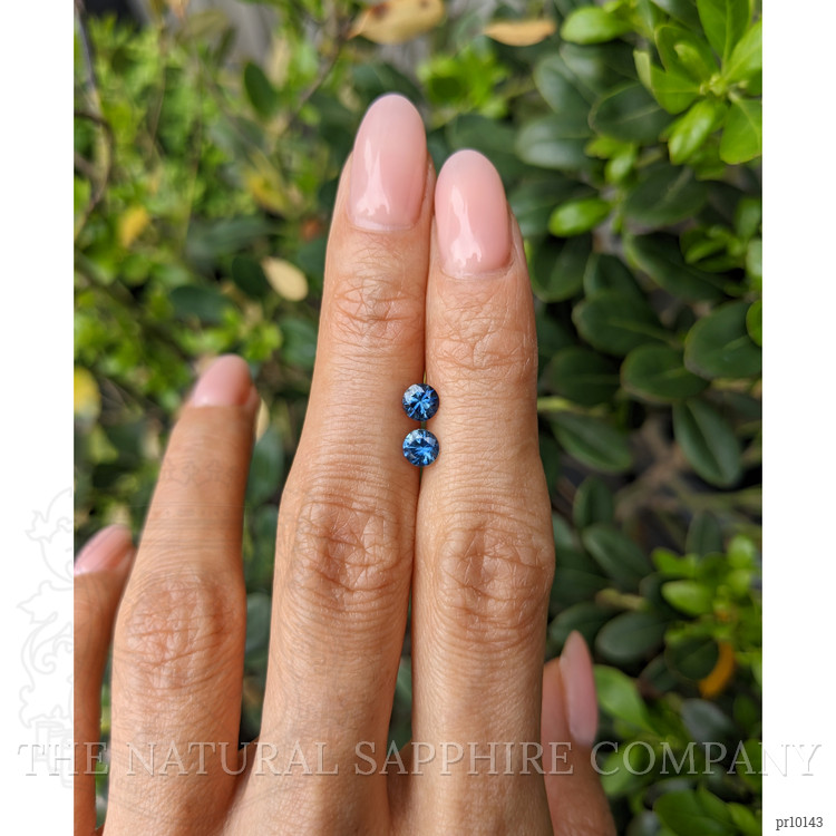 0.87 Ct.Tw. Green Sapphire Pair from India