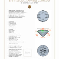 0.87 Ct.Tw.Total Carat Weight Greenish Blue Sapphire Pair from Madagascar 3 D Scan Report