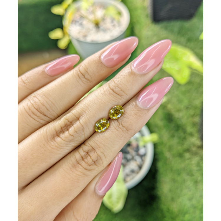 2.03 Ct.Tw. Sphene (Titanite) Pair from Madagascar