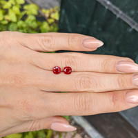 1.90&nbsp;Ct.Tw.Total Carat Weight Ruby Pair from Burma (Myanmar) Life Style