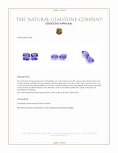 2.09 Ct.Tw.Total Carat Weight Violetish Blue Tanzanite Pair from Tanzania Appraisal