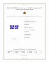 2.09 Ct.Tw.Total Carat Weight Tanzanite Pair from Tanzania Scan Report