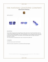 1.92 Ct.Tw.Total Carat Weight Violetish Blue Tanzanite Pair from Tanzania Appraisal