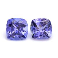 1.10 Ct.Tw. Cushion Tanzanite Pair
