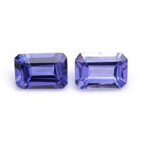 1.18 Ct.Tw. Emerald Cut Tanzanite Pair