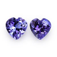 0.85 Ct.Tw. Heart Tanzanite Pair