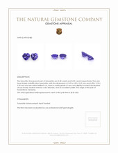 0.98 Ct.Tw.Total Carat Weight Tanzanite Pair from Tanzania Appraisal