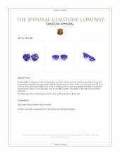 0.98 Ct.Tw.Total Carat Weight Violetish Blue Tanzanite Pair from Tanzania Appraisal