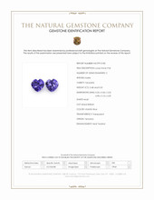 0.98 Ct.Tw.Total Carat Weight Violetish Blue Tanzanite Pair from Tanzania Scan Report