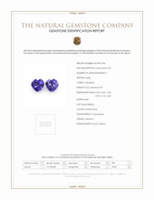 0.98 Ct.Tw.Total Carat Weight Tanzanite Pair from Tanzania Scan Report