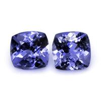 1.39 Ct.Tw. Cushion Tanzanite Pair