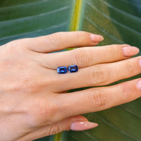 1.89&nbsp;Ct.Tw.Total Carat Weight Blue Sapphire Pair from Ceylon (Sri Lanka) Life Style