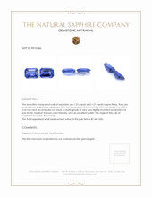 2.44 Ct.Tw.Total Carat Weight Blue Sapphire Pair from Ceylon (Sri Lanka) Appraisal