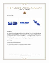 2.44 Ct.Tw.Total Carat Weight Blue Sapphire Pair from Ceylon (Sri Lanka) Appraisal