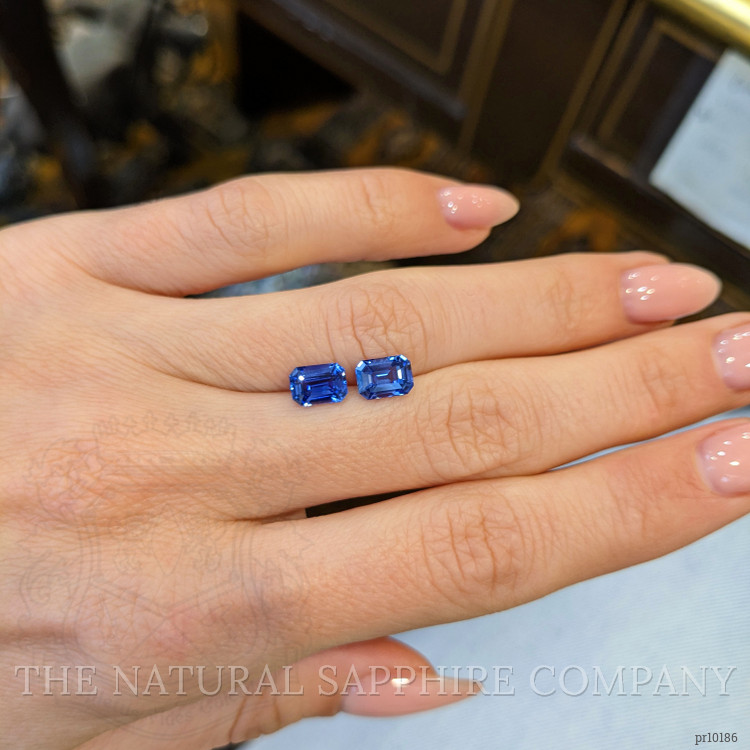 2.44 Ct.Tw. Blue Sapphire Pair from Ceylon (Sri Lanka)