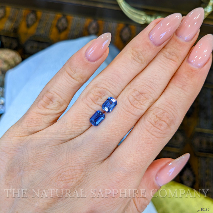 2.44 Ct.Tw. Blue Sapphire Pair from Ceylon (Sri Lanka)