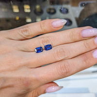 2.08&nbsp;Ct.Tw.Total Carat Weight Blue Sapphire Pair from Ceylon (Sri Lanka) Life Style