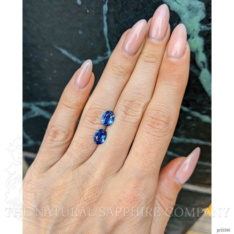 2.67 Ct.Tw. Blue Sapphire Pair from Ceylon (Sri Lanka)