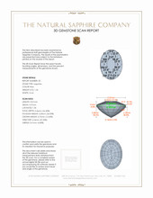 2.67 Ct.Tw.Total Carat Weight Blue Sapphire Pair from Ceylon (Sri Lanka) 3 D Scan Report