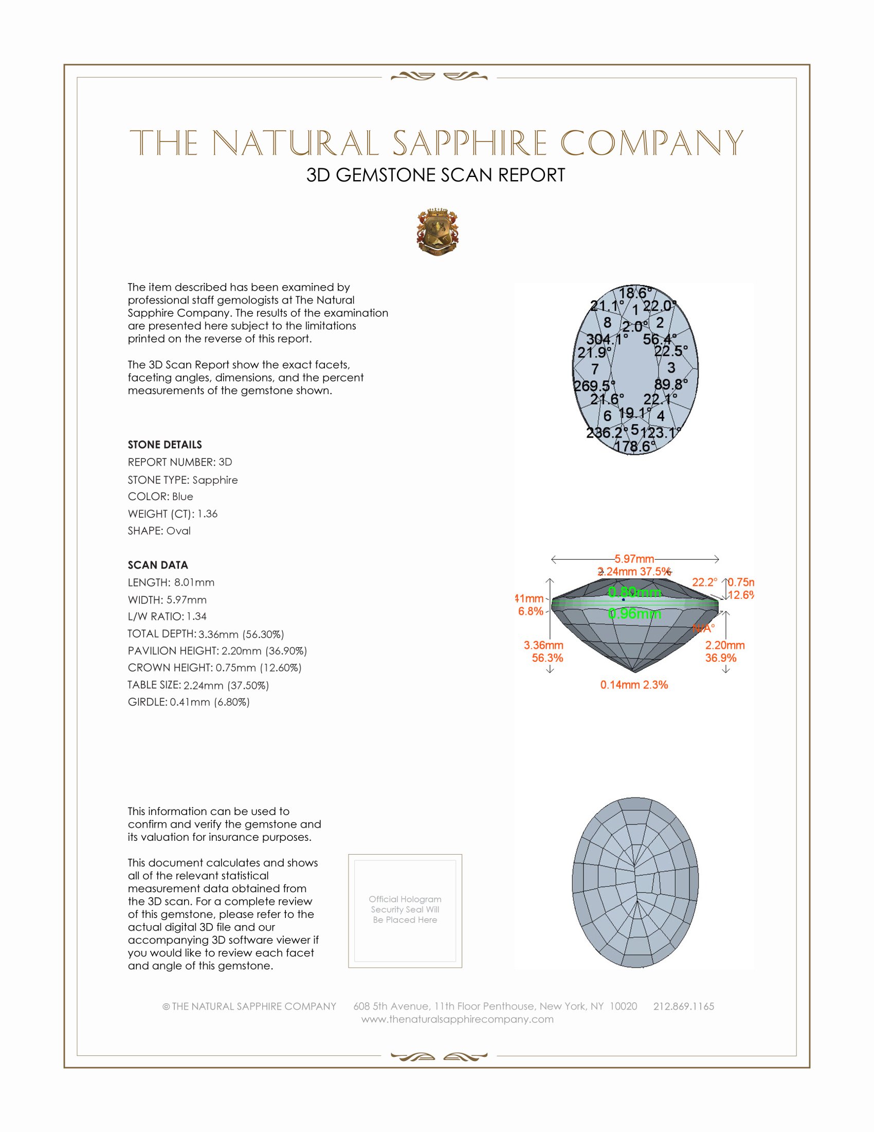 2.67 Ct.Tw. Blue Sapphire Pair from Ceylon (Sri Lanka)