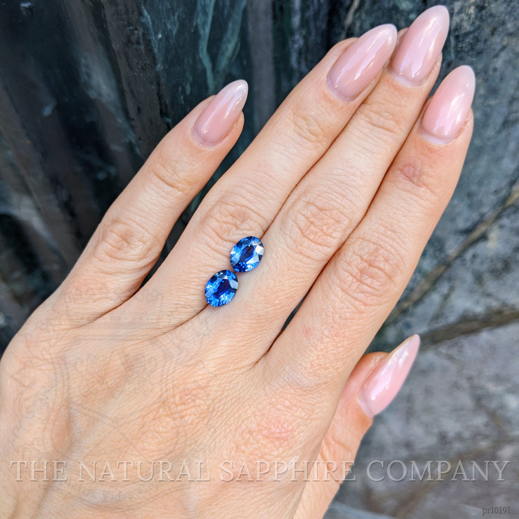 2.86 Ct.Tw. Blue Sapphire Pair from Ceylon (Sri Lanka)