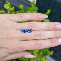 2.86&nbsp;Ct.Tw.Total Carat Weight Blue Sapphire Pair from Ceylon (Sri Lanka) Life Style