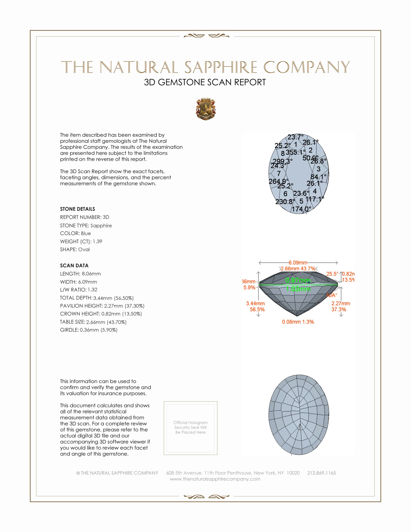 2.86 Ct.Tw. Blue Sapphire Pair from Ceylon (Sri Lanka)