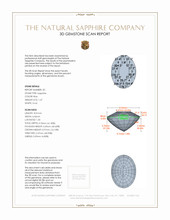 2.86 Ct.Tw.Total Carat Weight Blue Sapphire Pair from Ceylon (Sri Lanka) 3 D Scan Report