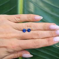 2.00&nbsp;Ct.Tw.Total Carat Weight Blue Sapphire Pair from Ceylon (Sri Lanka) Life Style