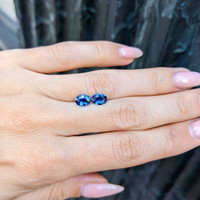 1.75&nbsp;Ct.Tw.Total Carat Weight Blue Sapphire Pair from Ceylon (Sri Lanka) Life Style