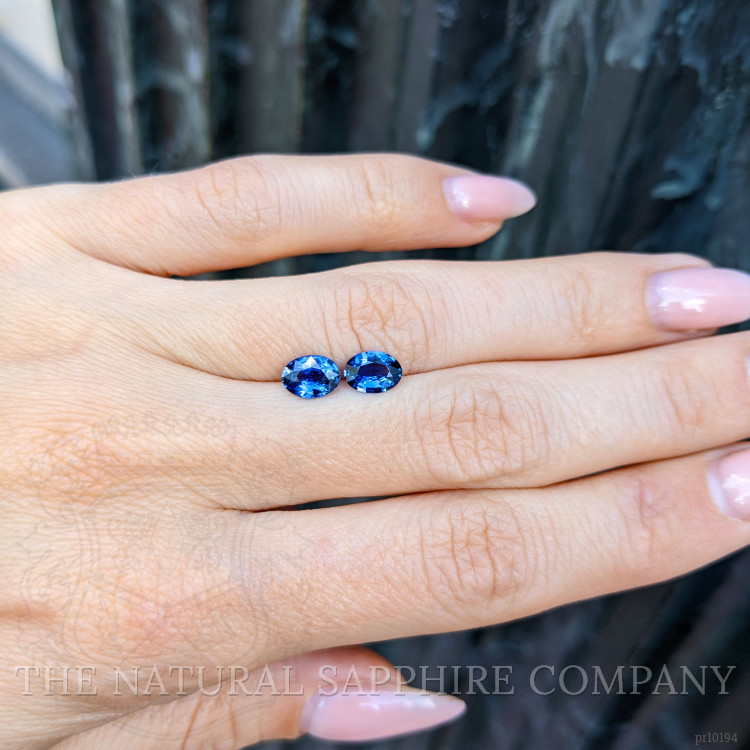 1.75 Ct.Tw. Blue Sapphire Pair from Ceylon (Sri Lanka)