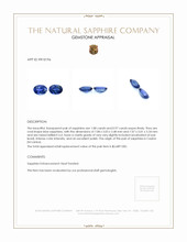 2.05 Ct.Tw.Total Carat Weight Blue Sapphire Pair from Ceylon (Sri Lanka) Appraisal