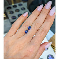 2.05&nbsp;Ct.Tw.Total Carat Weight Blue Sapphire Pair from Ceylon (Sri Lanka) Life Style