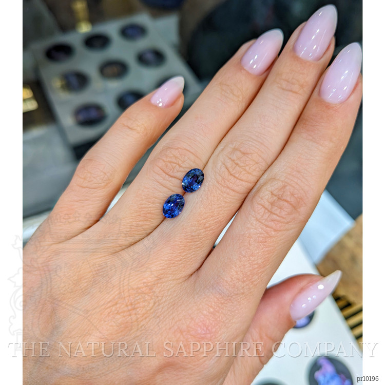 2.05 Ct.Tw. Blue Sapphire Pair from Ceylon (Sri Lanka)