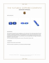 2.04&nbsp;Ct.Tw.Total Carat Weight Blue Sapphire Pair from Ceylon (Sri Lanka) Appraisal