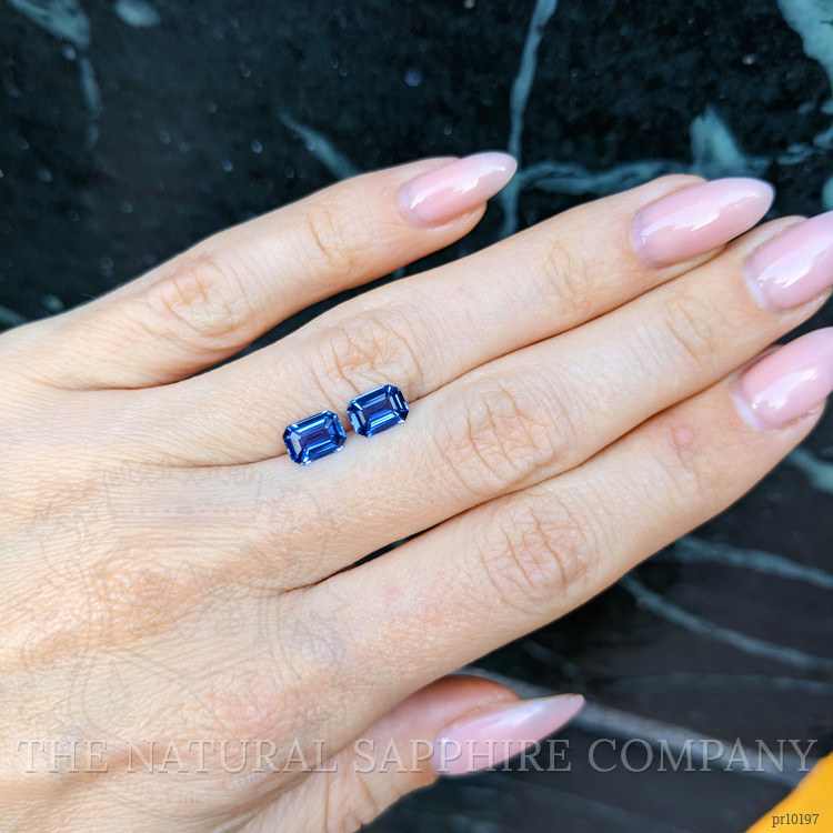 2.04 Ct.Tw. Blue Sapphire Pair from Ceylon (Sri Lanka)