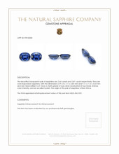 5.51 Ct.Tw.Total Carat Weight Blue Sapphire Pair from West Africa Appraisal