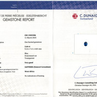 5.51&nbsp;Ct.Tw.Total Carat Weight Blue Sapphire Pair from West Africa Scan Report