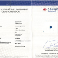 5.51 Ct.Tw.Total Carat Weight Blue Sapphire Pair from West Africa Scan Report