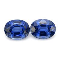 5.51 Ct.Tw.Total Carat Weight Blue Sapphire Pair from West Africa Video