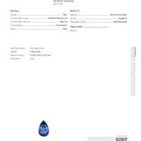 8.60&nbsp;Ct.Tw.Total Carat Weight Blue Sapphire Pair from Ceylon (Sri Lanka) Scan Report
