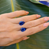 8.60&nbsp;Ct.Tw.Total Carat Weight Blue Sapphire Pair from Ceylon (Sri Lanka) Life Style