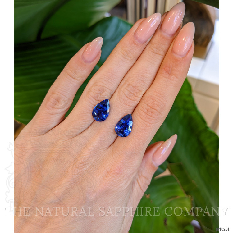 8.60 Ct.Tw. Blue Sapphire Pair from Ceylon (Sri Lanka)