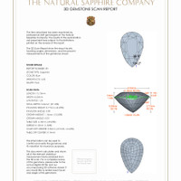 8.60&nbsp;Ct.Tw.Total Carat Weight Blue Sapphire Pair from Ceylon (Sri Lanka) 3 D Scan Report