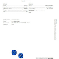 8.26 Ct.Tw.Total Carat Weight Blue Sapphire Pair from Ceylon (Sri Lanka) Scan Report