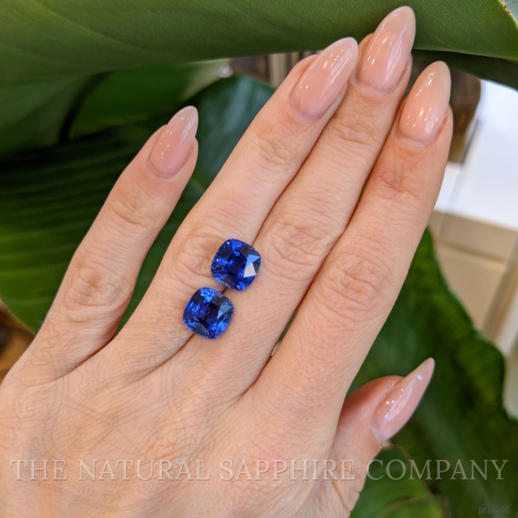 8.26 Ct.Tw. Blue Sapphire Pair from Ceylon (Sri Lanka)