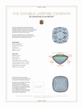 8.26 Ct.Tw.Total Carat Weight Blue Sapphire Pair from Ceylon (Sri Lanka) 3 D Scan Report
