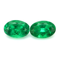 0.90 Ct.Tw.Total Carat Weight Emerald Pair from Afghanistan Video